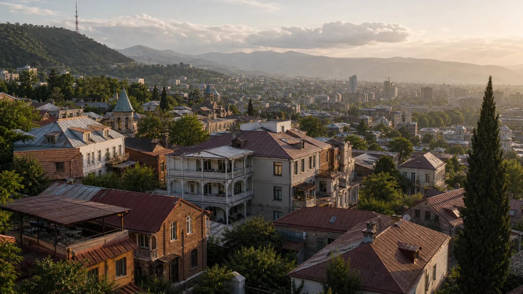 Mtatsminda rooftops, Tbilisi